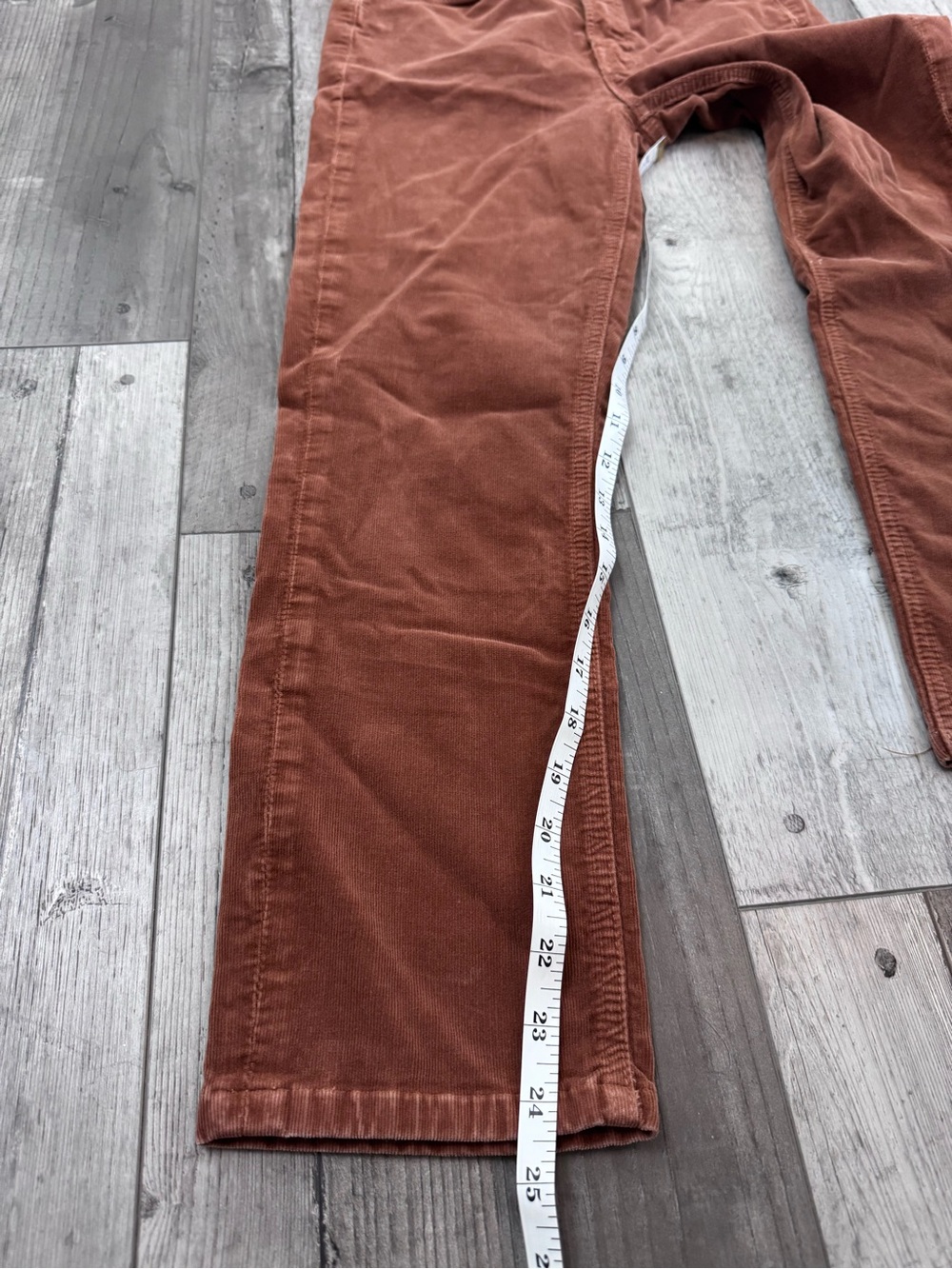 Mother The Mid Rise Dazzler Ankle In Mok Monk Brown Size 27 Corduroy Pants - Picture 14 of 15